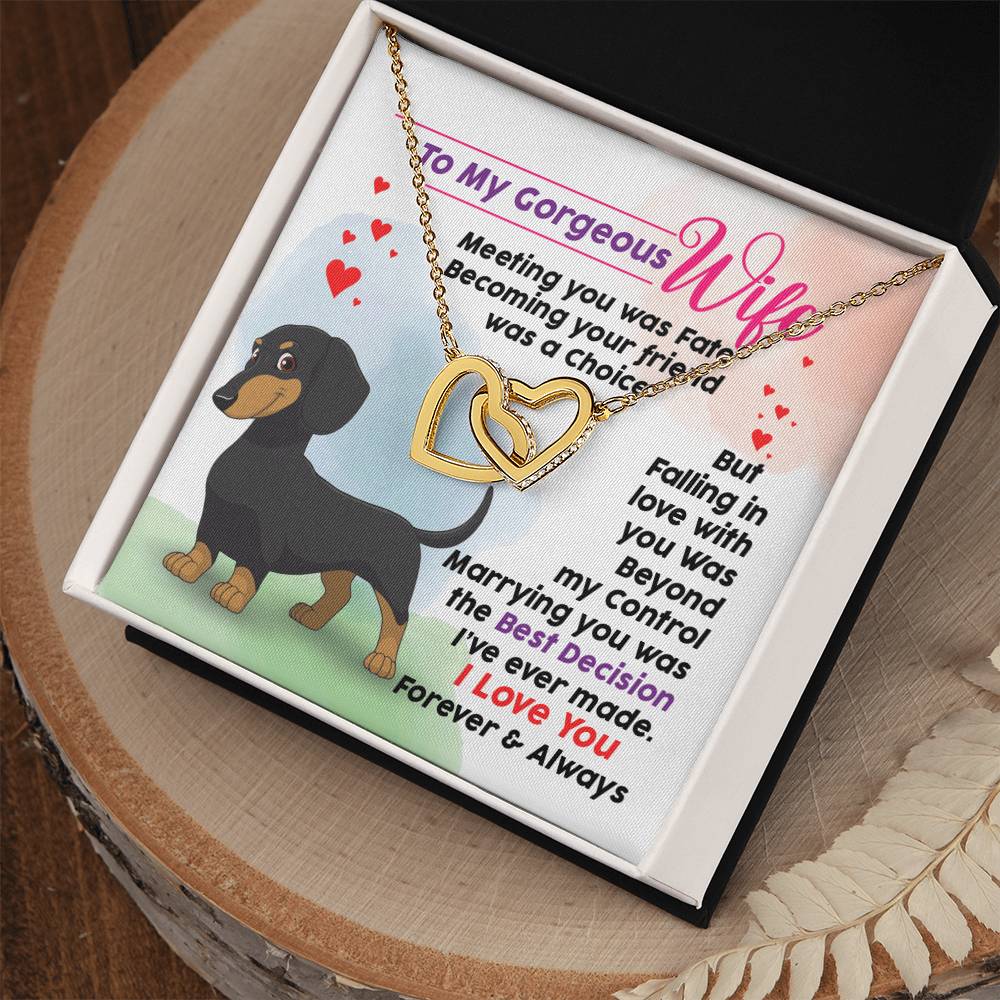 Gift For Wife - Interlocking Heart Necklace Interlocking Hearts Necklace