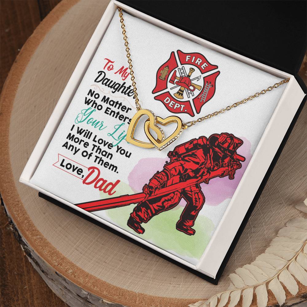 Firefighter'S Daughter - Interlocking Heart Necklace Interlocking Hearts Necklace