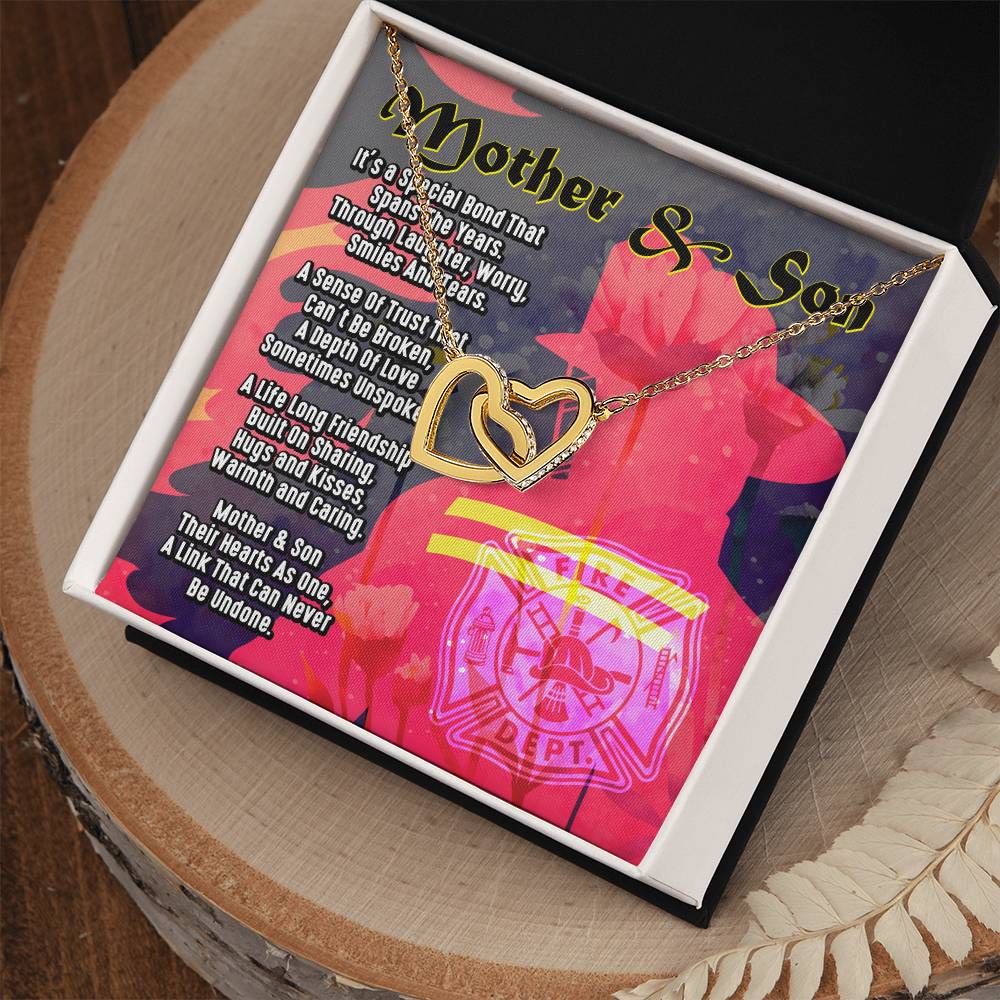 Gift For Mom- Interlocking Heart Necklace Interlocking Hearts Necklace