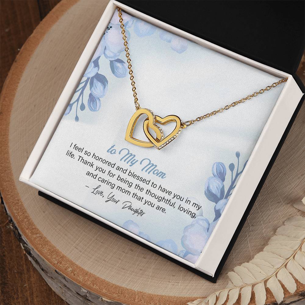 Amazing Gift For Your Mom Interlocking Hearts Necklace