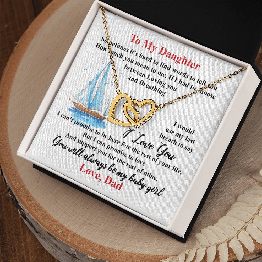Gift For Daughter - Interlocking Heart Necklace Interlocking Hearts Necklace