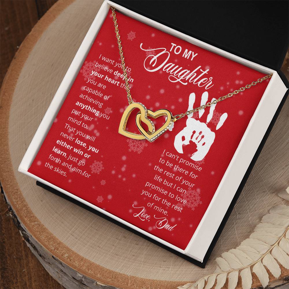 Christmas Gift For Daughter Interlocking Hearts Necklace