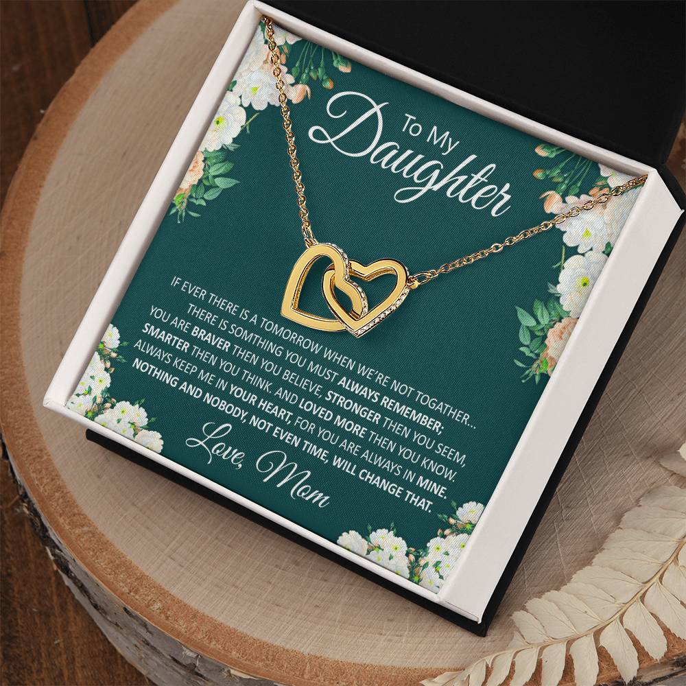 Gift For Daughter From Mom Interlocking Hearts Necklace