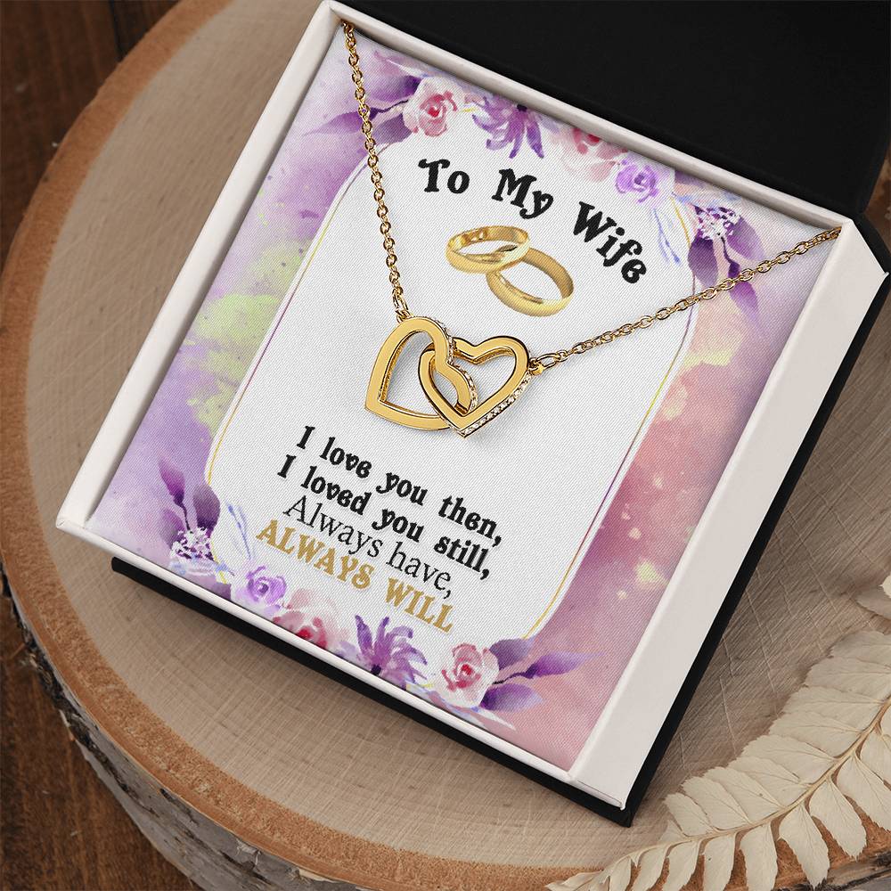 I Love You - Inter-Locking Heart Necklace Interlocking Hearts Necklace