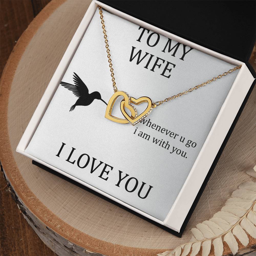 Cool Gift For My Wife Interlocking Hearts Necklace