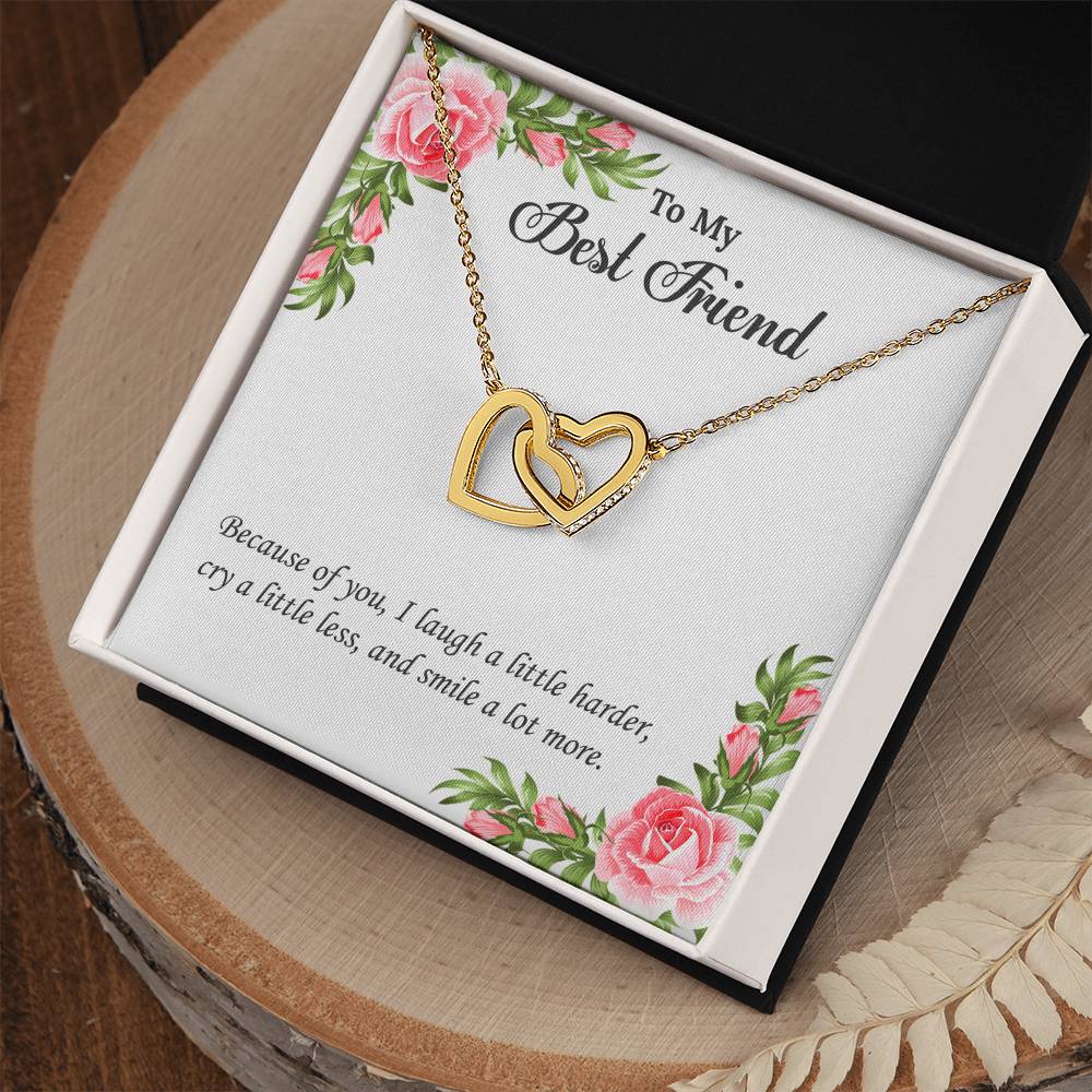 My Best Friend Unbiological Sister Necklace Soul Sister Sorority Sister Sister In Law Necklace Interlocking Hearts Necklace