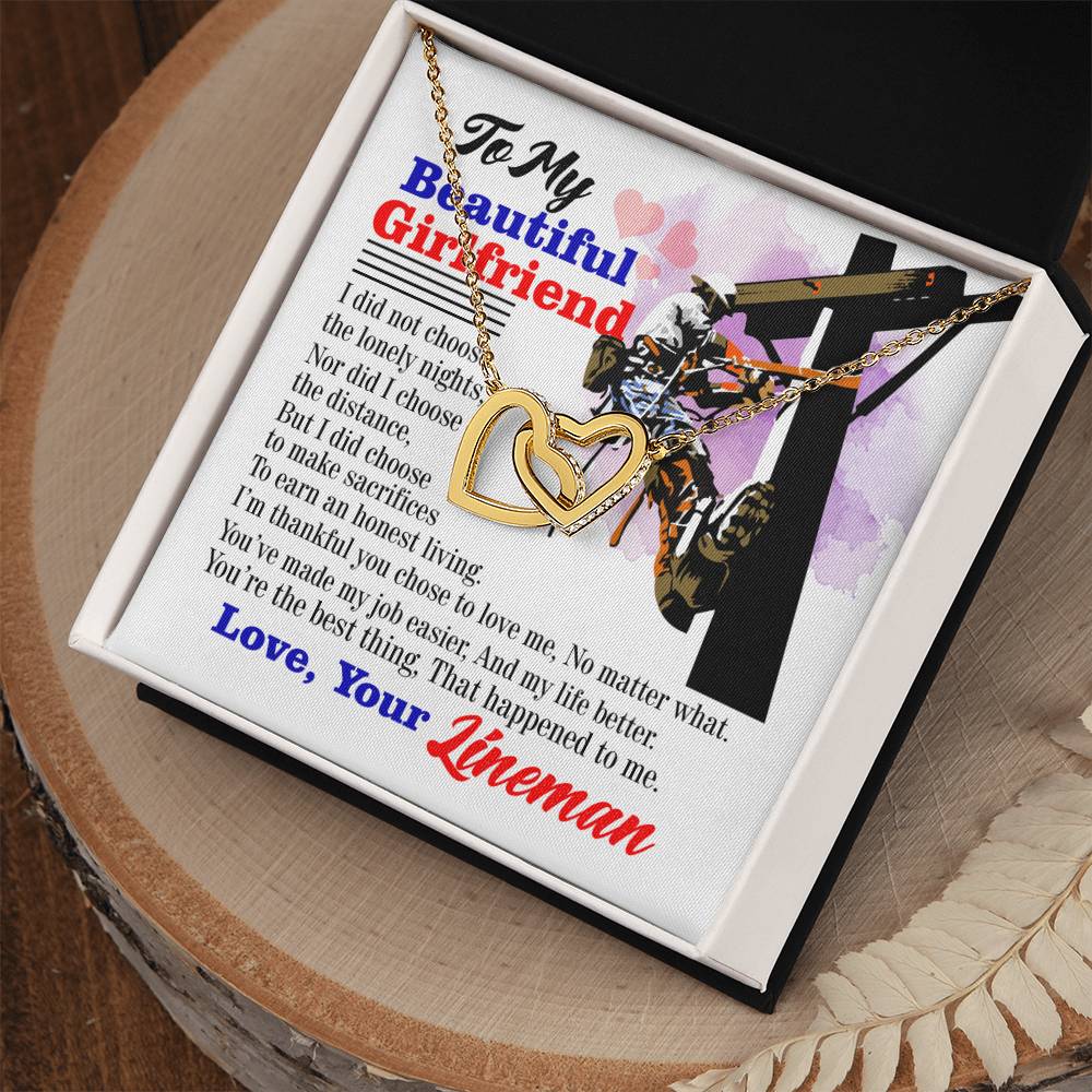 Lineman'S Girlfriend - Interlocking Heart Necklace Interlocking Hearts Necklace