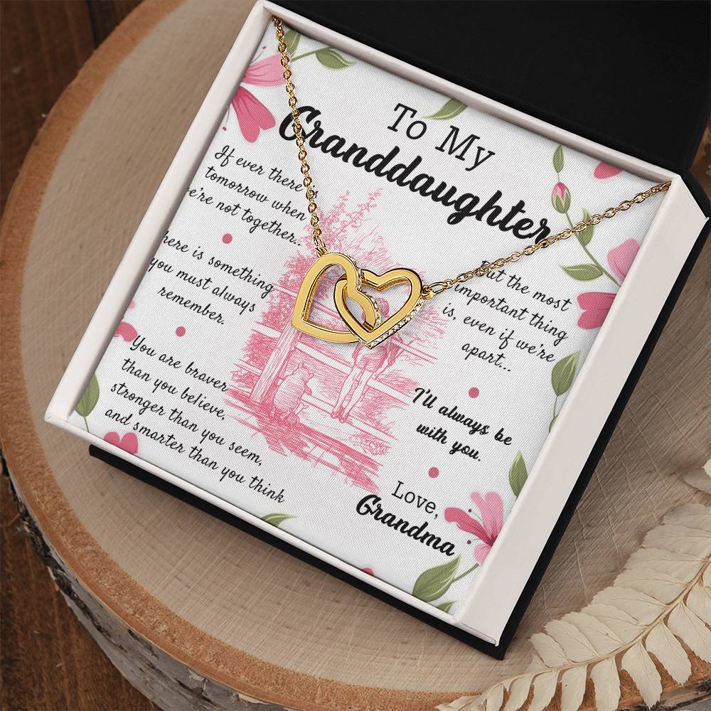 The Most Important Thing - Great Gift For Granddaughter Interlocking Hearts Necklace