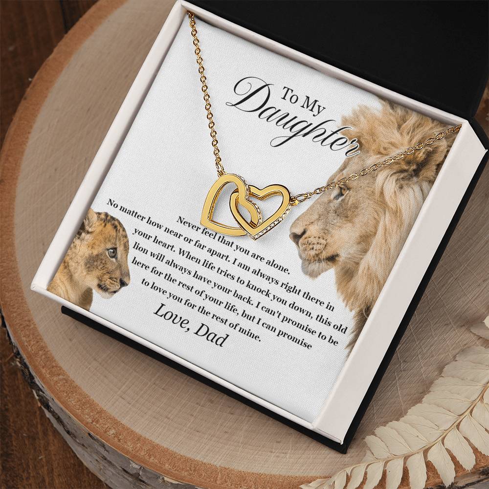 To My Daughter - Special Necklace - L01 Interlocking Hearts Necklace