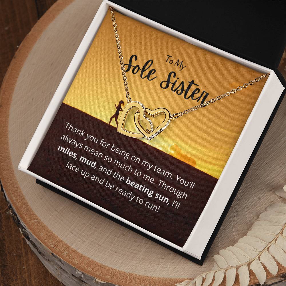Sole Sister - Miles Mud And Beating Sun - Necklace Interlocking Hearts Necklace