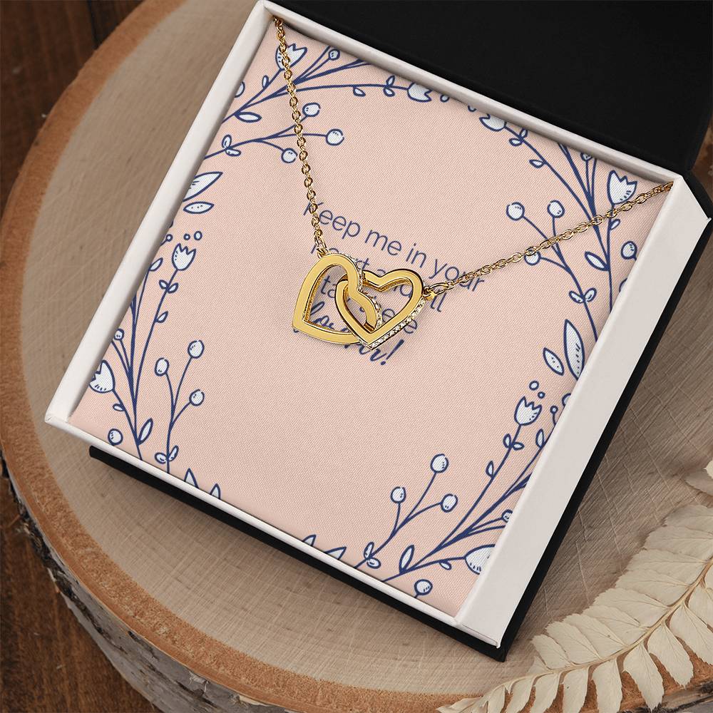 Keep Me In Your Heart Interlocking Hearts Necklace