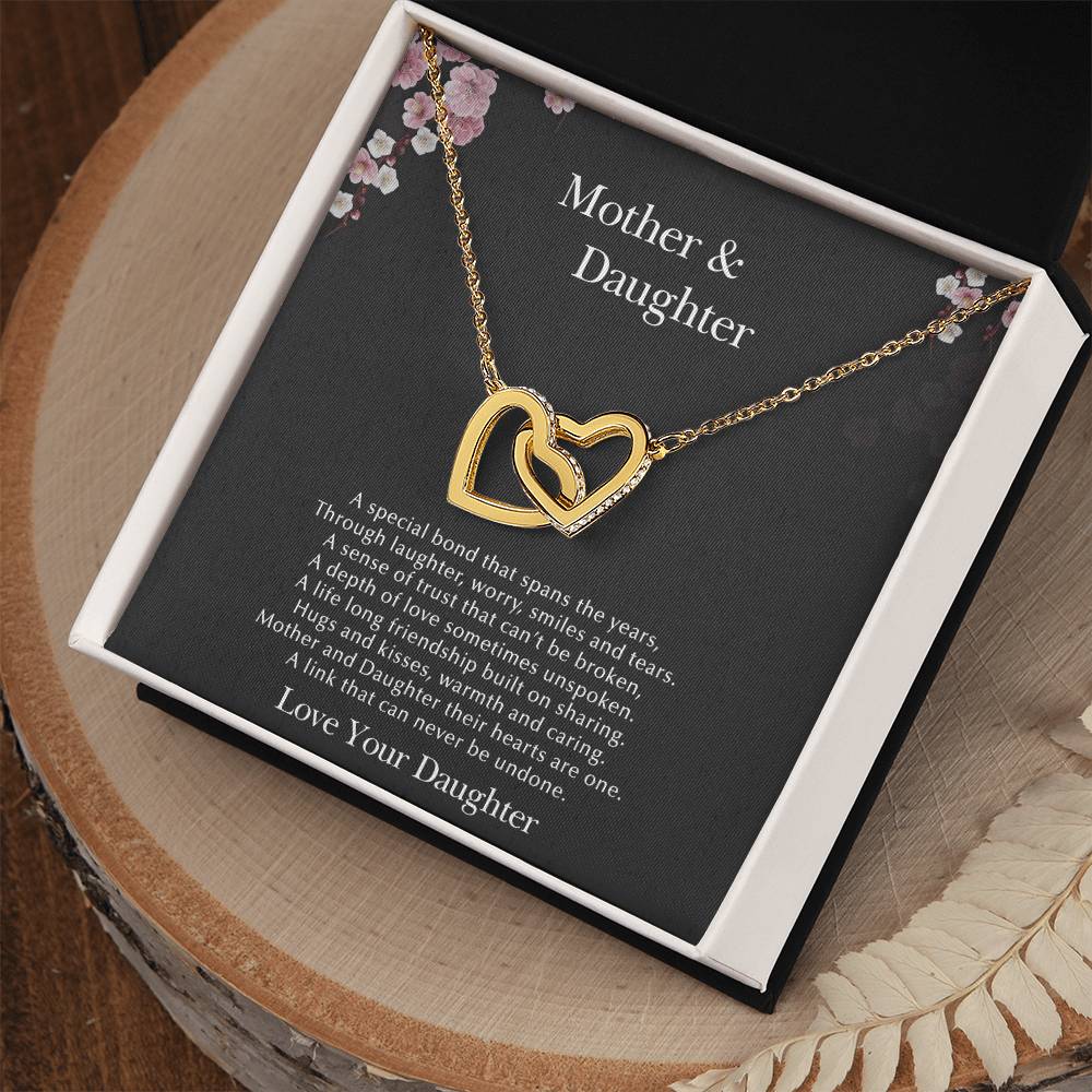 Our Hearts Are One Interlocking Hearts Necklace