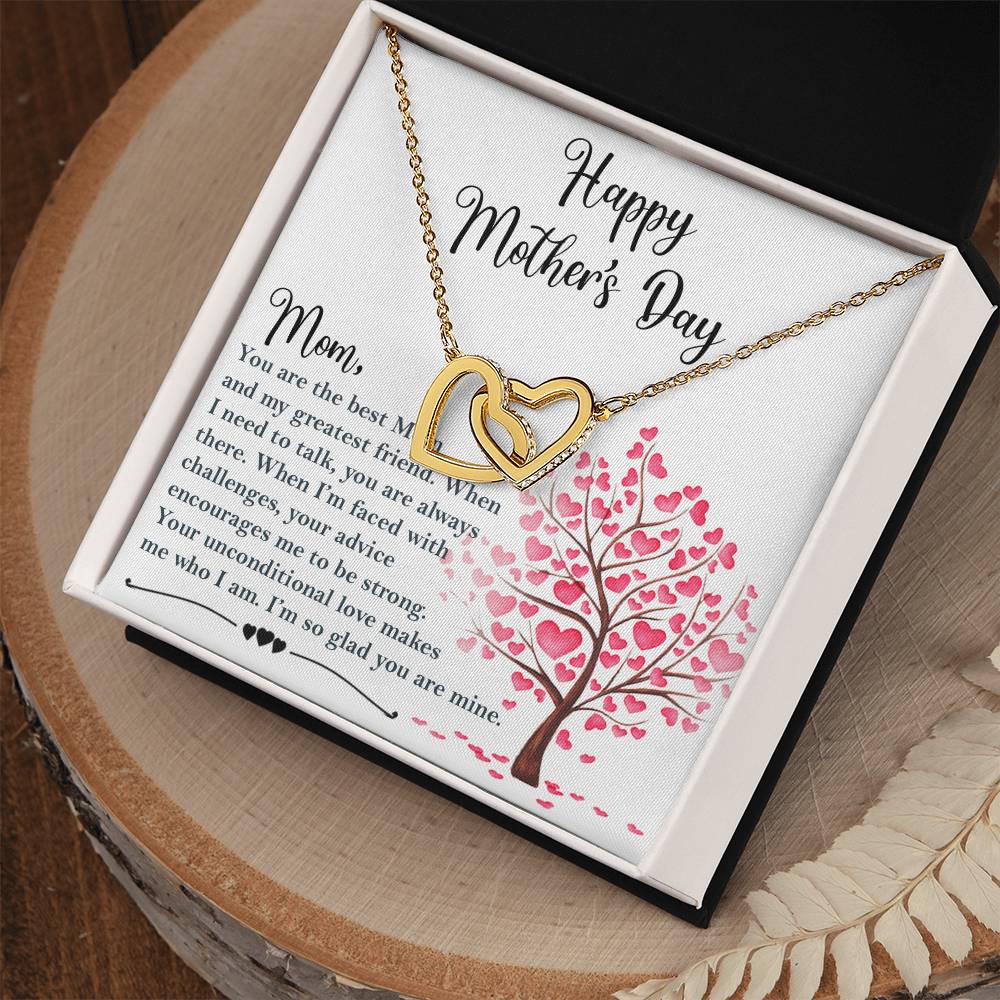 You Are The Best Mom - Happy Mother'S Day Necklace Interlocking Hearts Necklace