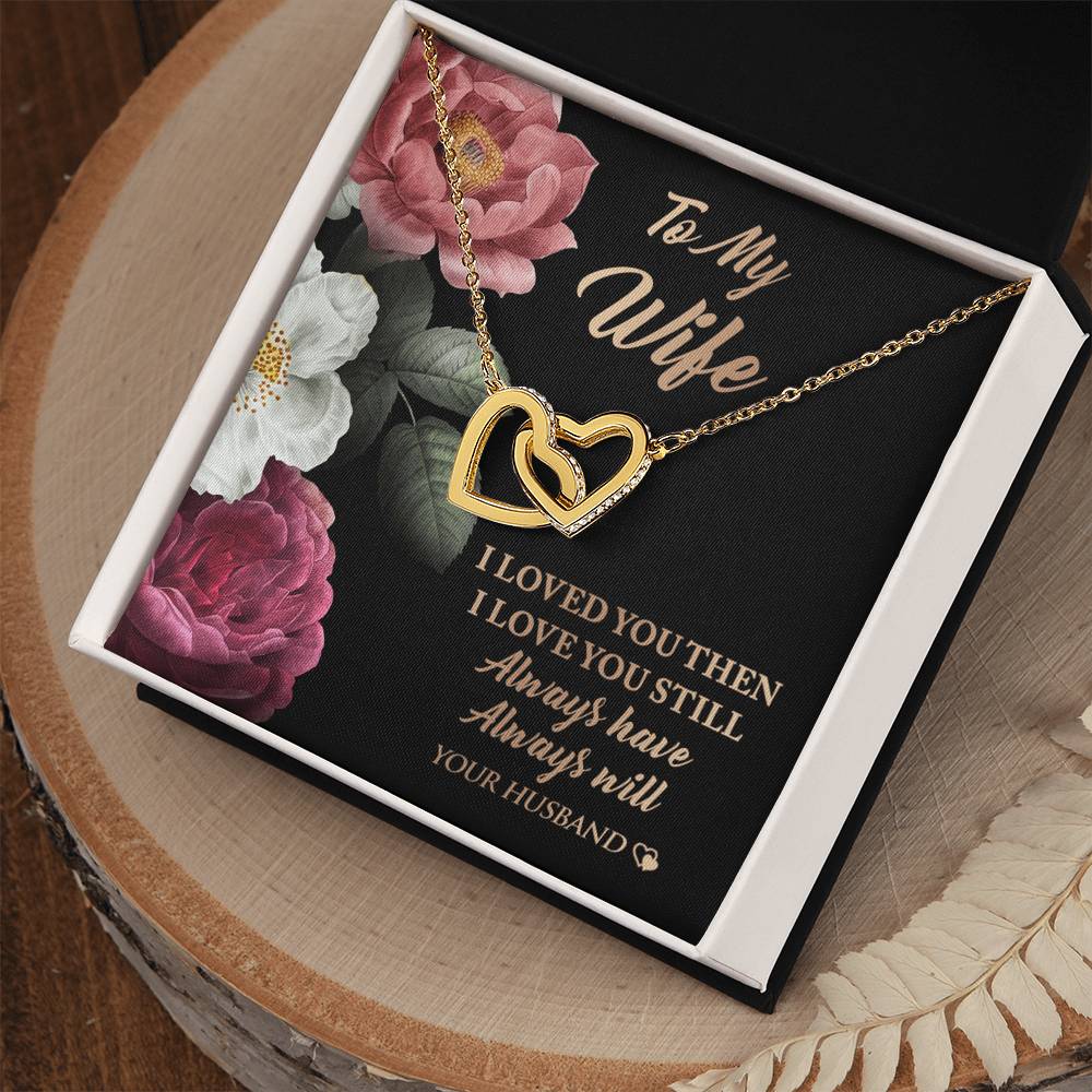 Perfect Valentine'S-Day Gift For Your Wife! Interlocking Hearts Necklace