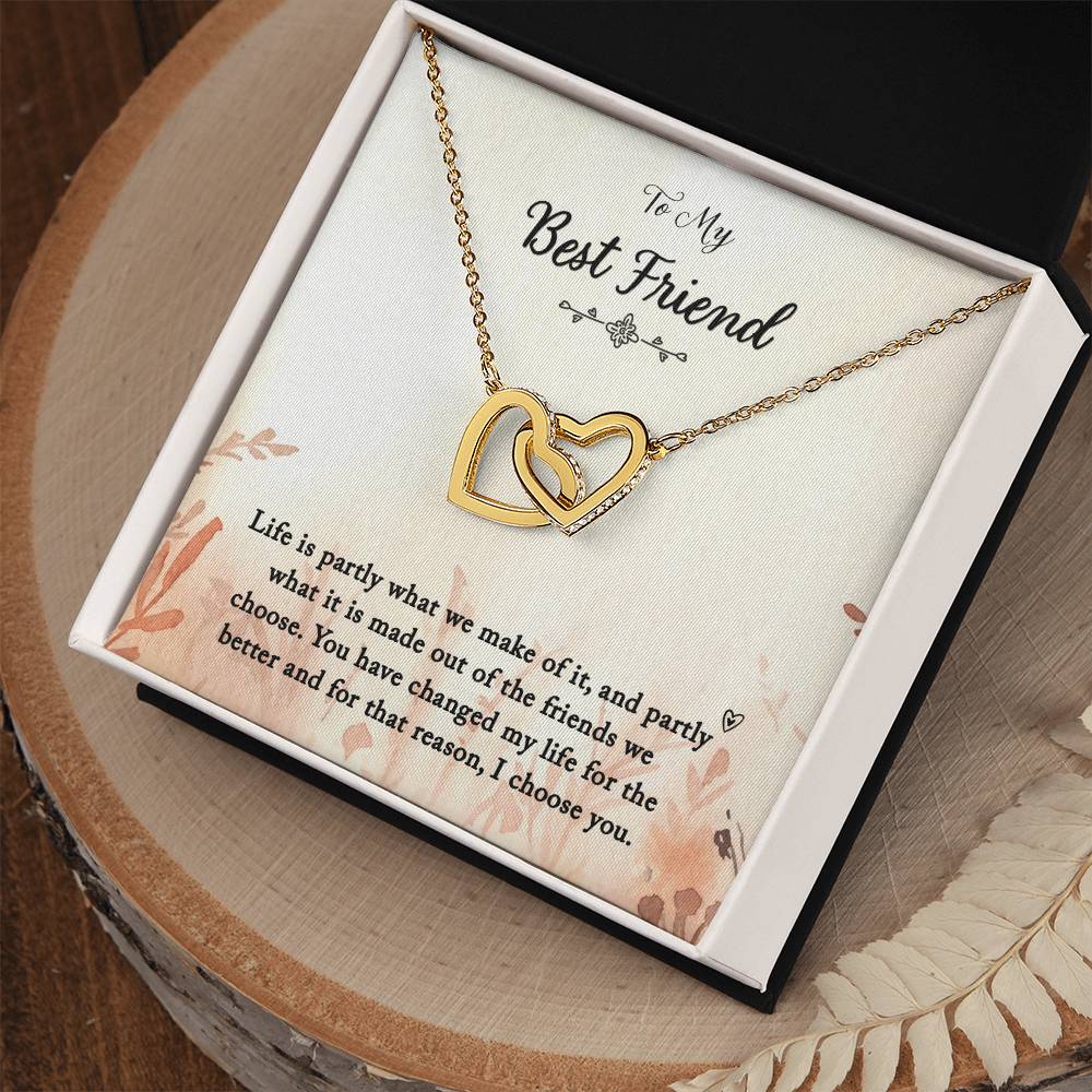 Interlocked Hearts Necklace For Best Friend Interlocking Hearts Necklace