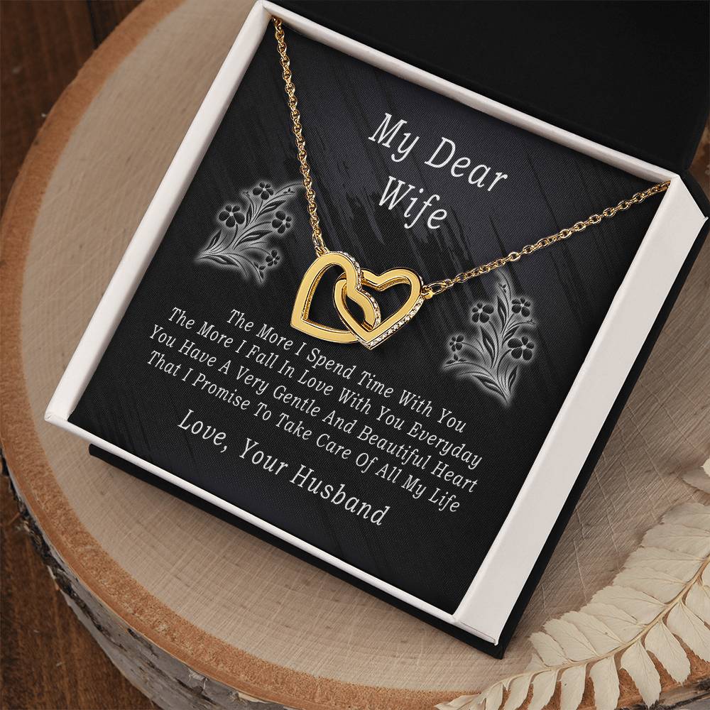 My Dear Wife Necklace Interlocking Hearts Necklace