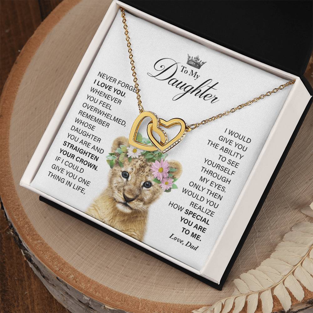 Daughter - How Special You Are To Me- Necklace Interlocking Hearts Necklace