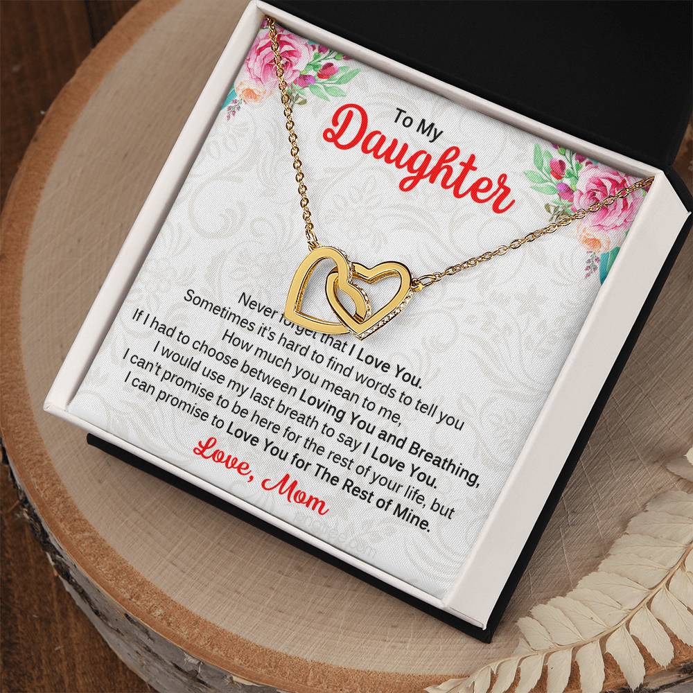 Perfect Gift For Daughter From Mom Interlocking Hearts Necklace