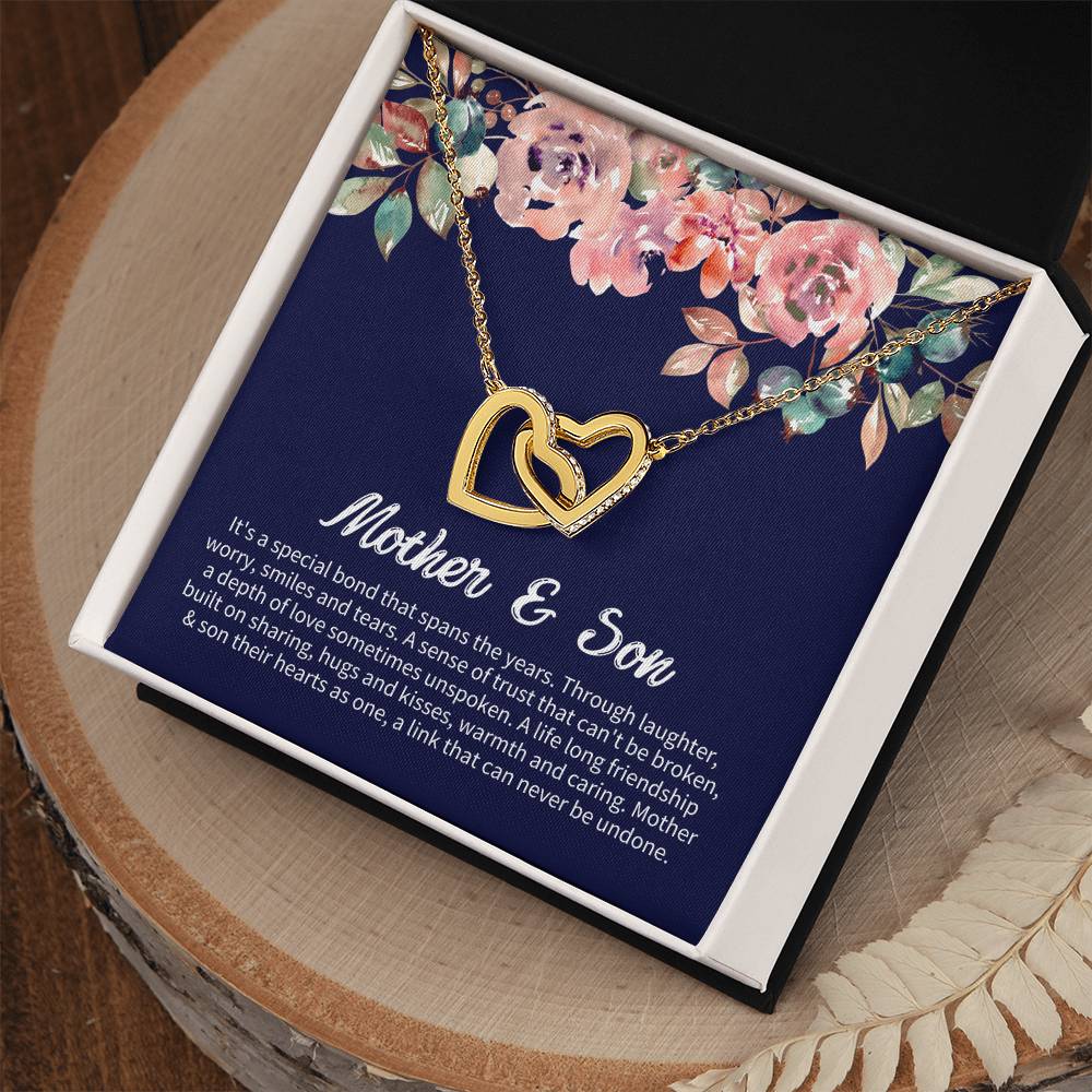 Mother & Son It'S A Special Bond Interlocked Heart Necklace Interlocking Hearts Necklace