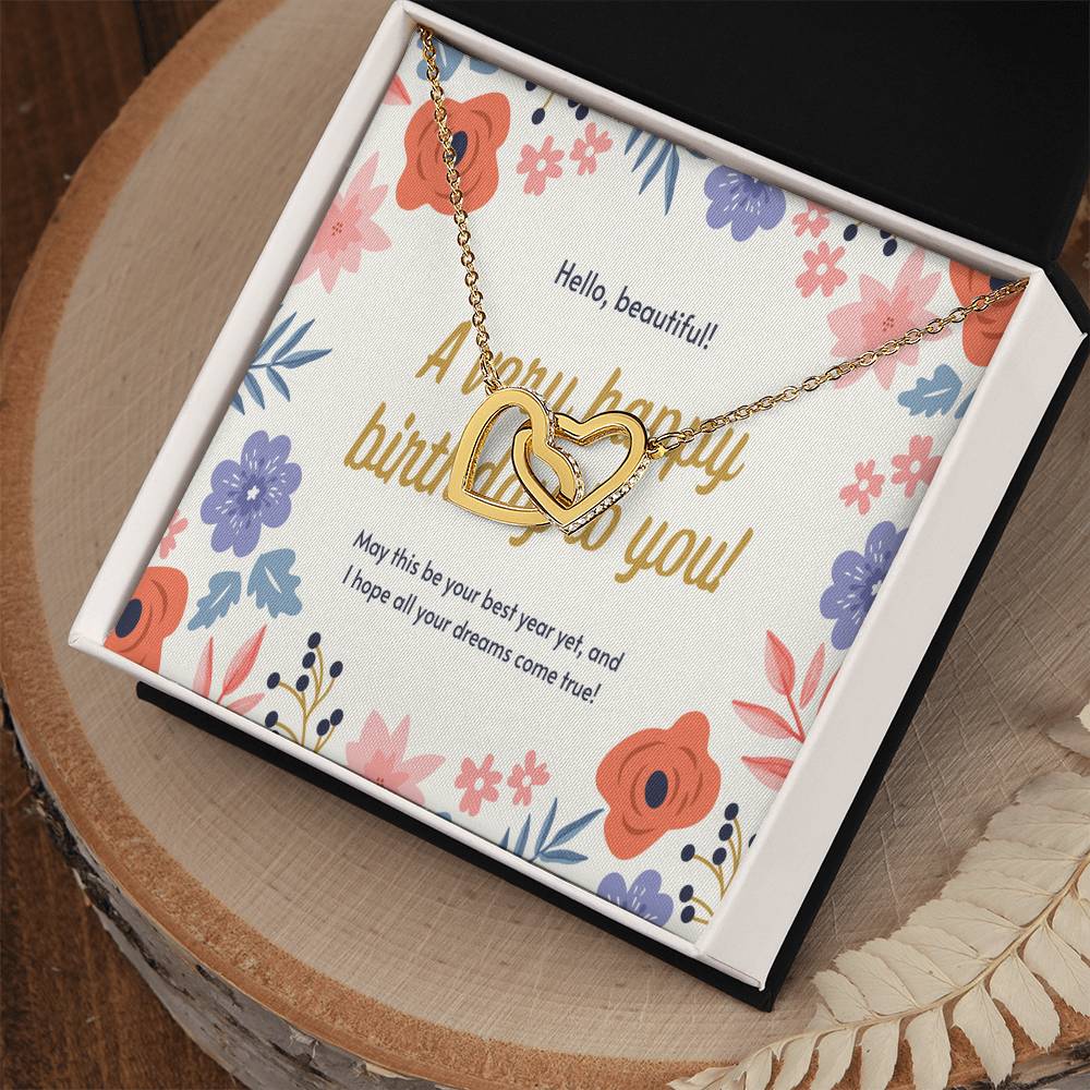 Personalized Wife Necklace Husband To Wife Gift For My Wife Romantic Wife Gift Wife Birthday Surprise Wife Appreciation Up The Movie Interlocking Hearts Necklace