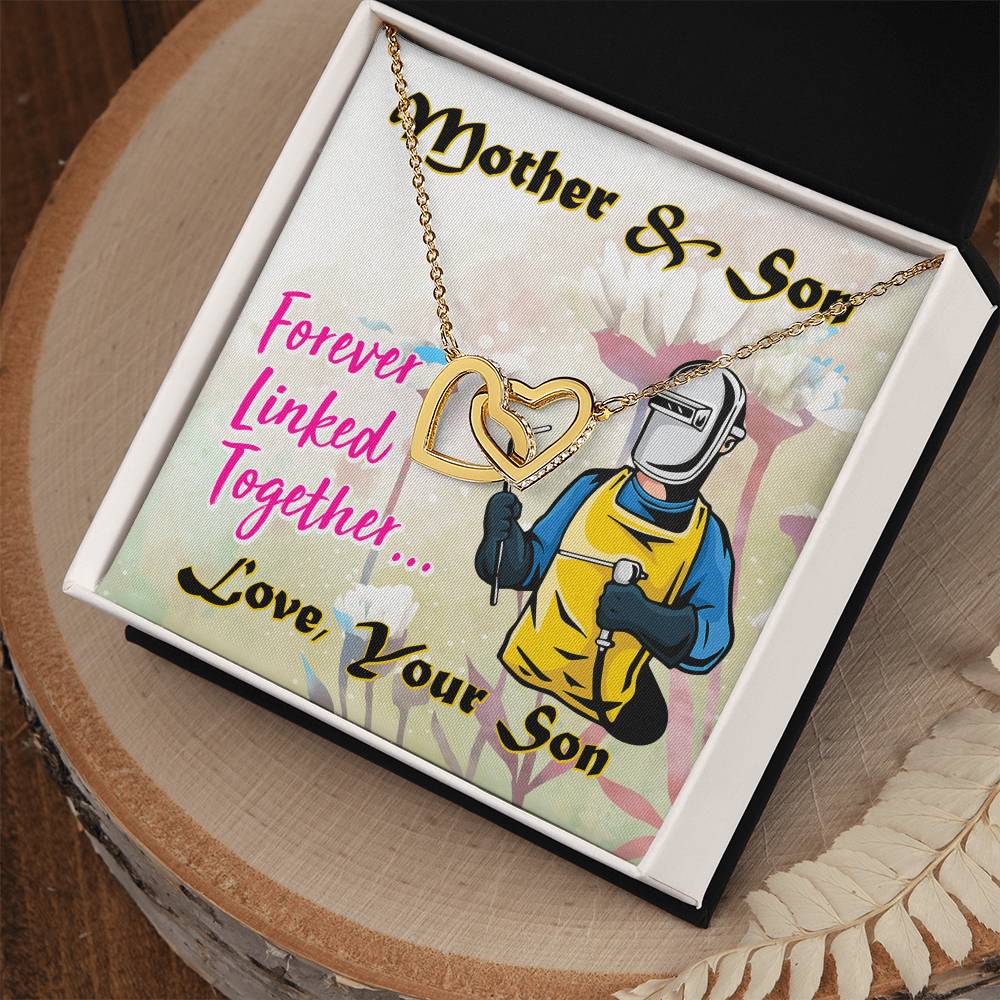 Gift For Mom- Interlocking Heart Necklace Interlocking Hearts Necklace