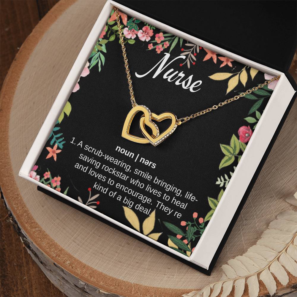 Nurse Gift Interlocking Hearts Necklace
