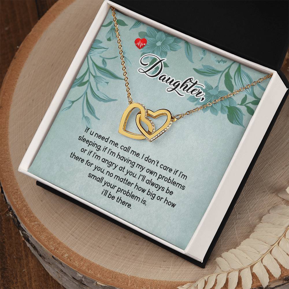 To My Daughter - Interlocking Hearts Necklace6