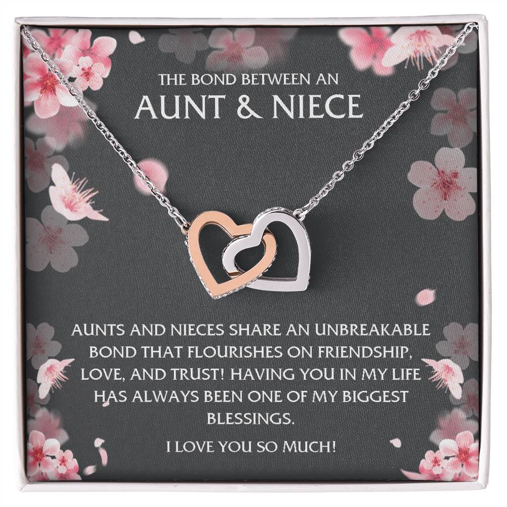 Aunt-Niece Interlocking Hearts Necklace Aunt-Niece Gift Personalized Aunt-Niece Jewelry Aunt-Niece Aunt Jewelry Custom Gift For Aunt