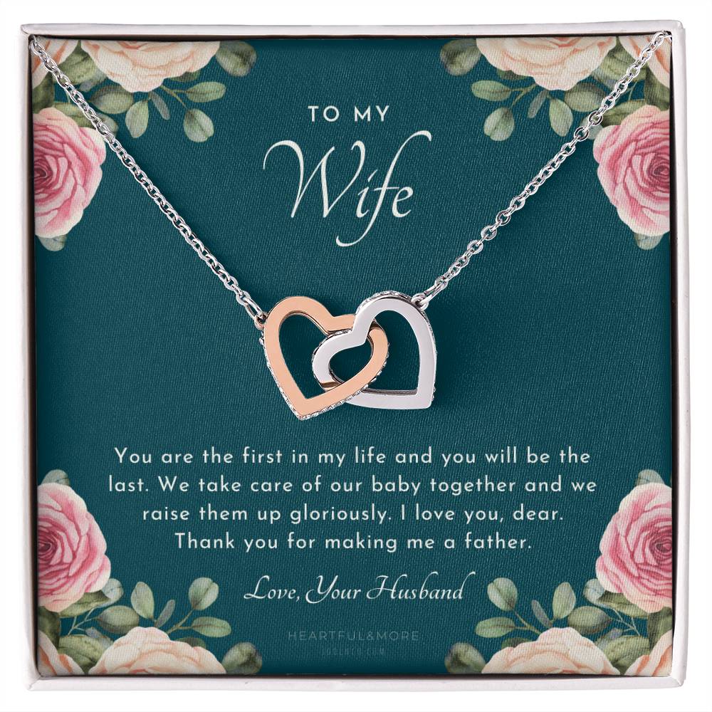 Postpartum Gift For Wife Gift For Wife Post Pregnancy Becoming A Mother Gift Gift For Wife Birth Wife After Pregnancy Necklace Wife Becoming A Mom Interlocking Hearts Necklace