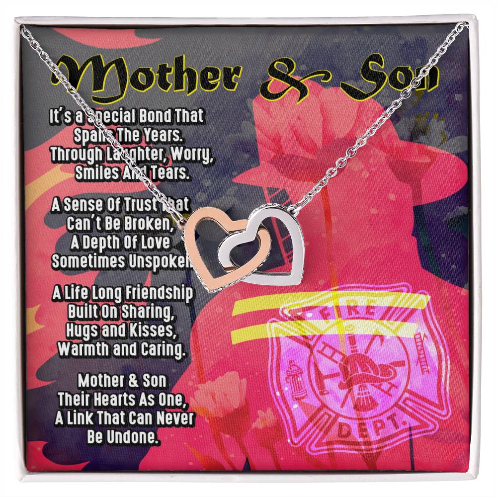 Gift For Mom- Interlocking Heart Necklace Interlocking Hearts Necklace