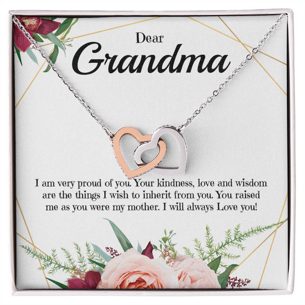 Interlocking Hearts Necklace For Grandma