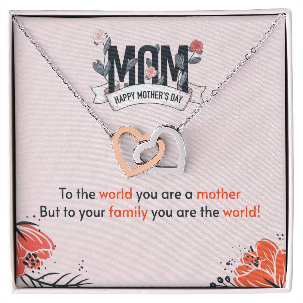 Happy Mother'S Day Interlocking Hearts Necklace