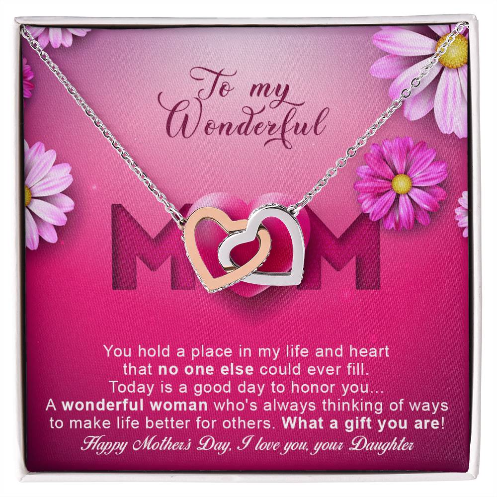 Daughters ! Perfect Mother'S Day Gift - Unique Necklace Interlocking Hearts Necklace