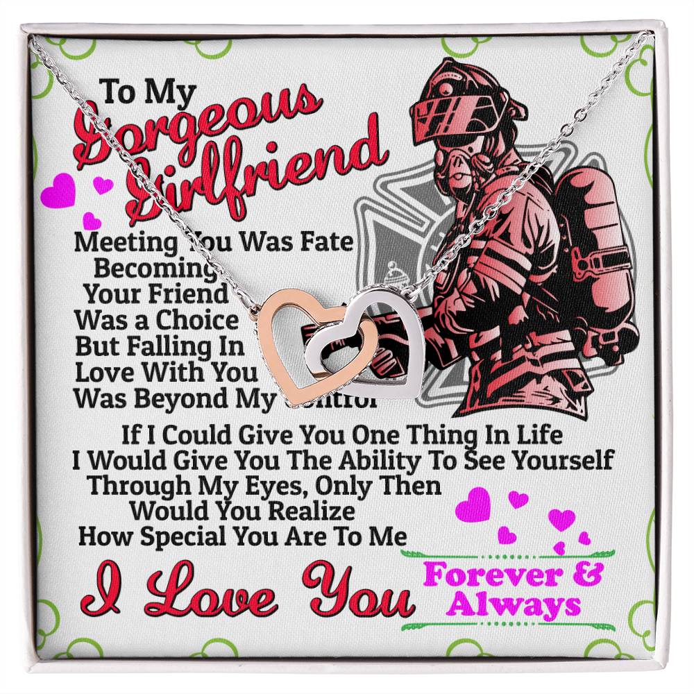 Firefighter'S Girlfriend - Interlocking Heart Necklace Interlocking Hearts Necklace