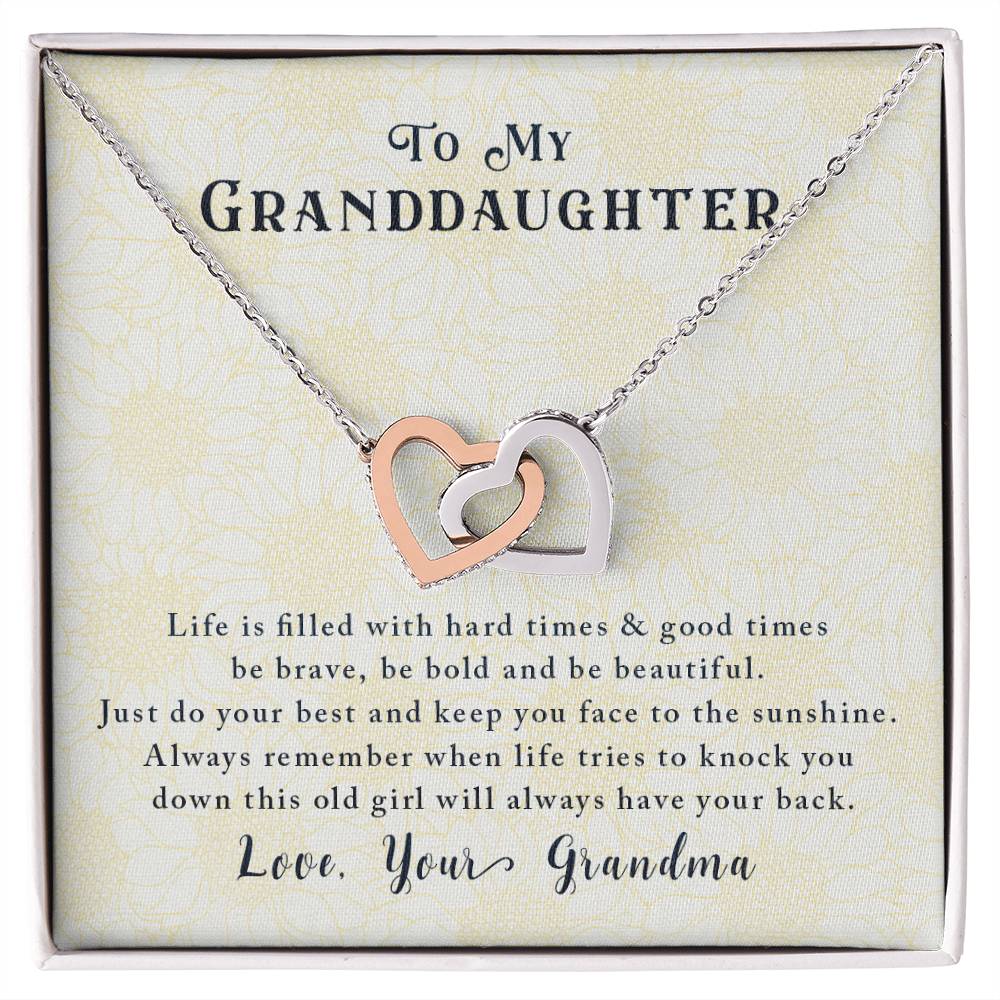 Gift For Granddaughter - Interlocking Hearts Necklace