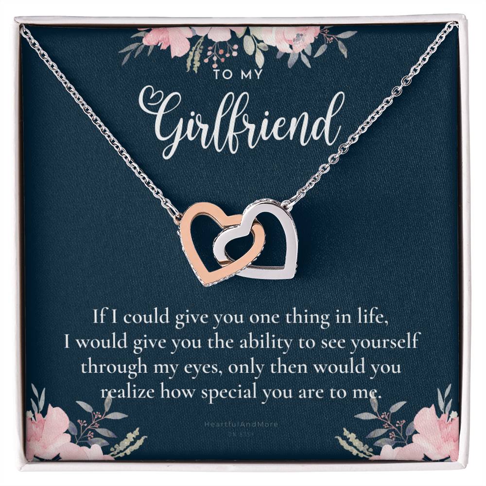 To My Girlfriend Girlfriend Necklace Anniversary Gift For Girlfriend Girlfriend Gift Gift For Girlfriend Necklace For Girlfriend Christmas Gift Birthday Gift Interlocking Hearts Necklace