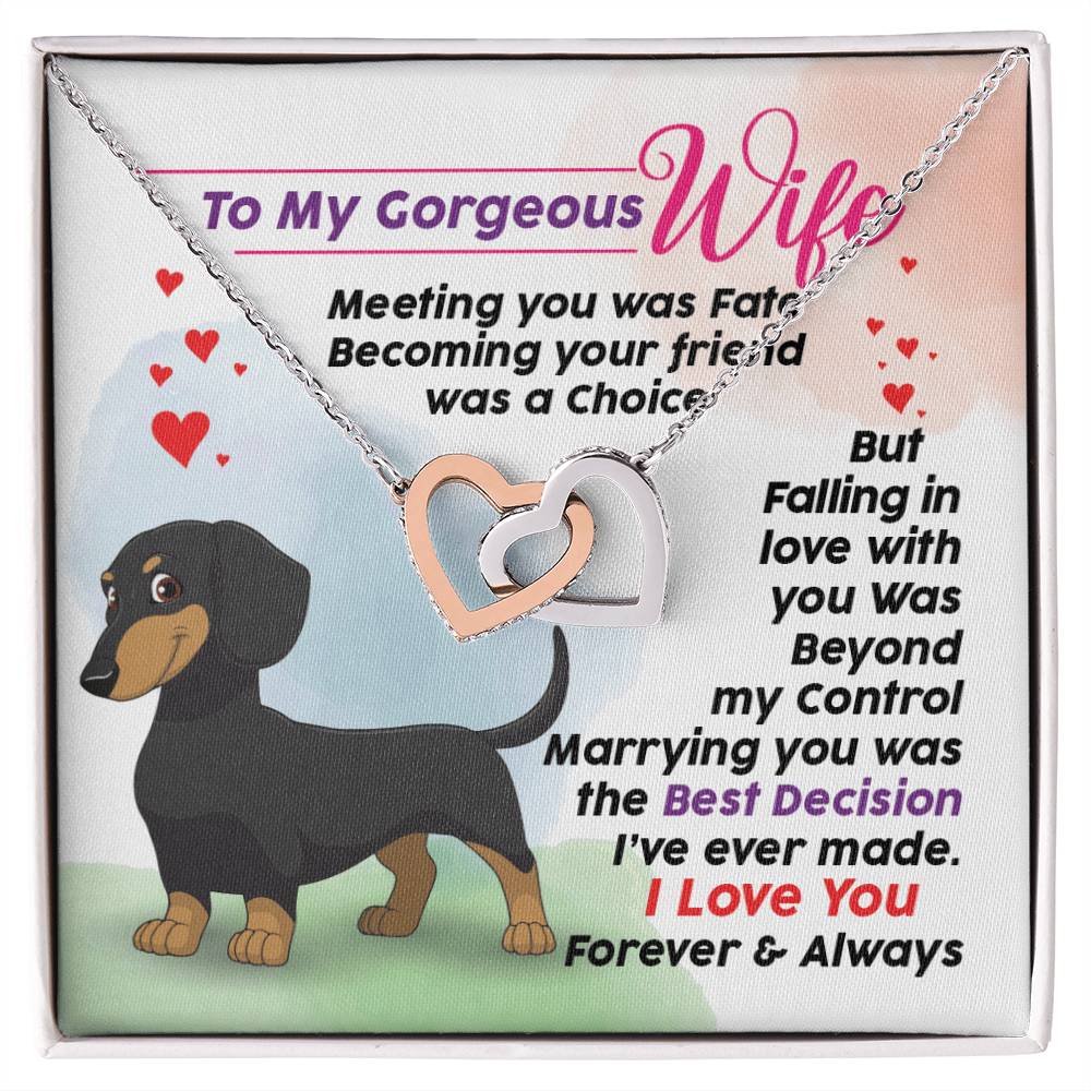 Gift For Wife - Interlocking Heart Necklace Interlocking Hearts Necklace