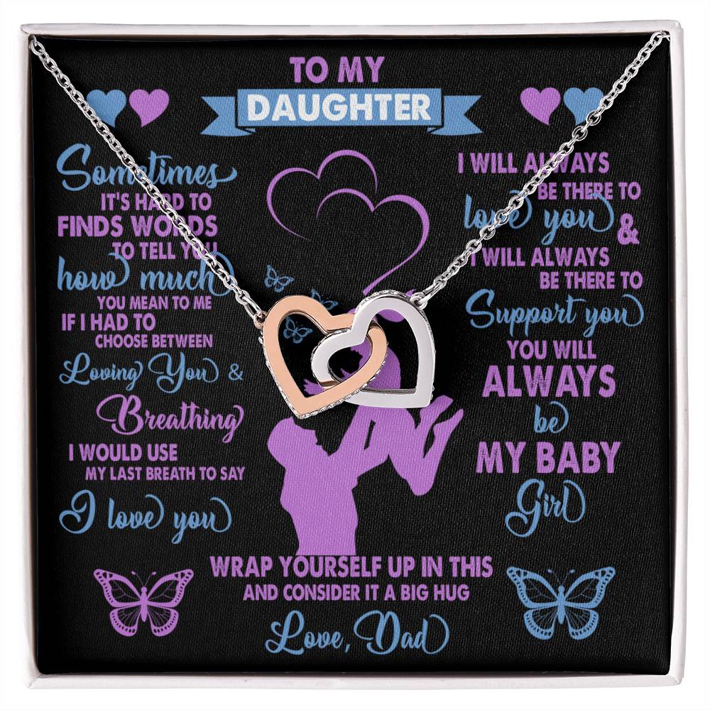 Gift For Daughter Interlocking Hearts Necklace