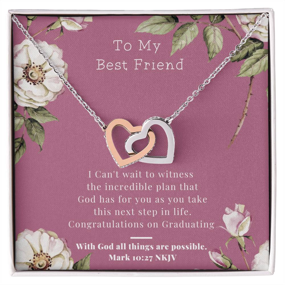Graduation Gift Ideas For Best Friend Interlocking Hearts Necklace