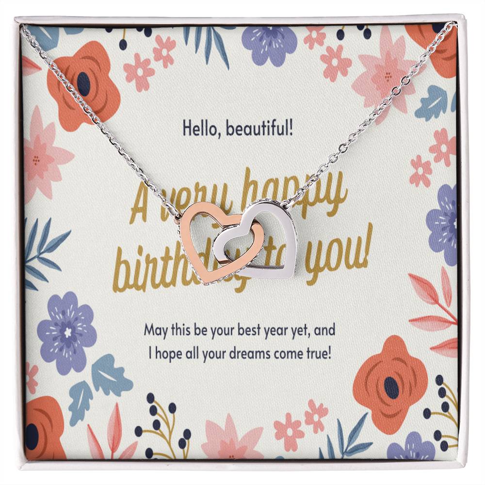 Personalized Wife Necklace Husband To Wife Gift For My Wife Romantic Wife Gift Wife Birthday Surprise Wife Appreciation Up The Movie Interlocking Hearts Necklace