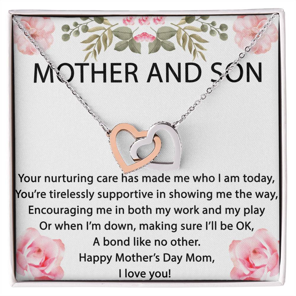 Your Nurturing Care Has Made A Bond Like No Other Interlocking Hearts Necklace