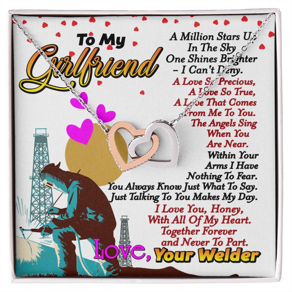 Welder'S Girlfriend - Interlocking Heart Necklace Interlocking Hearts Necklace