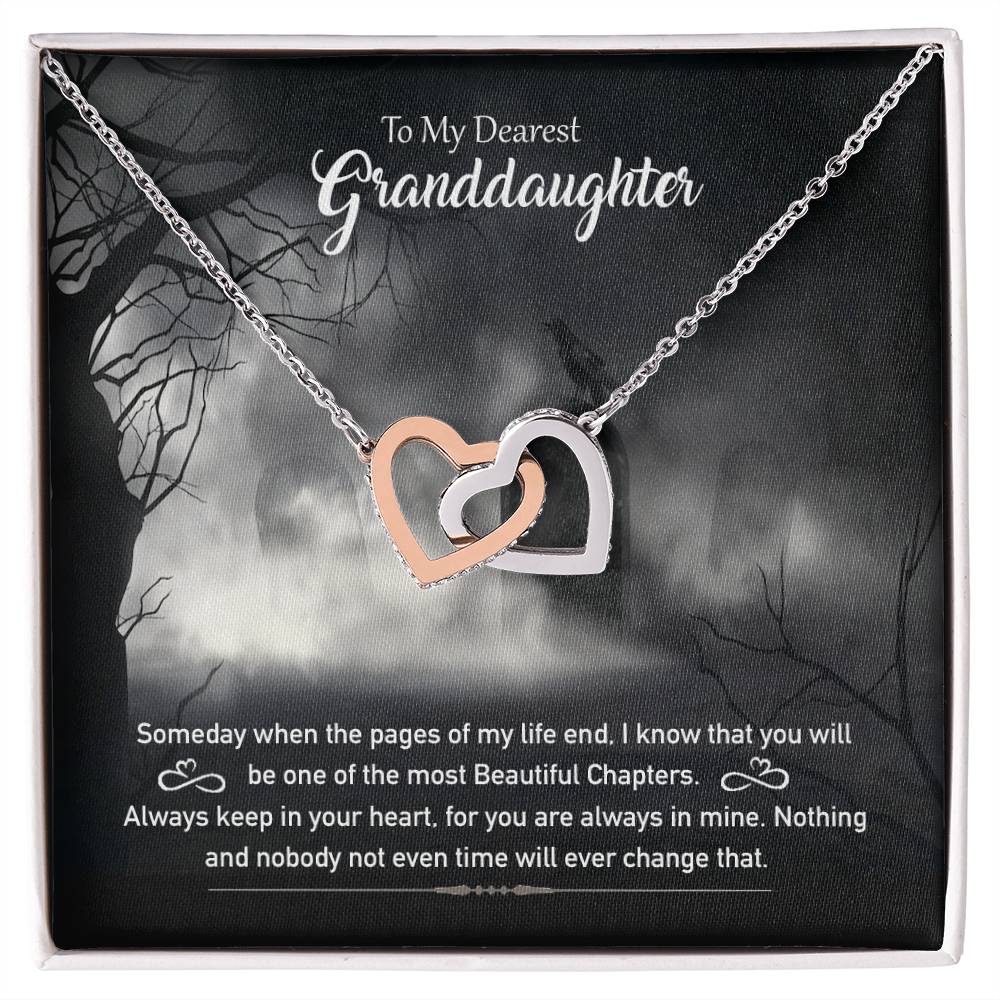 Necklace For Dearest Grand Daughter Interlocking Hearts Necklace