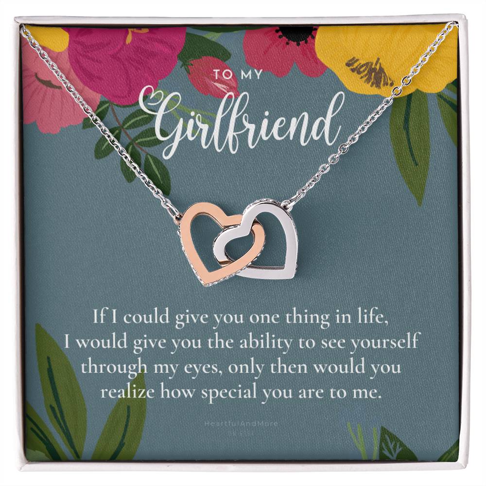 To My Girlfriend Girlfriend Necklace Anniversary Gift For Girlfriend Girlfriend Gift Gift For Girlfriend Necklace For Girlfriend Christmas Gift Birthday Gift Interlocking Hearts Necklace