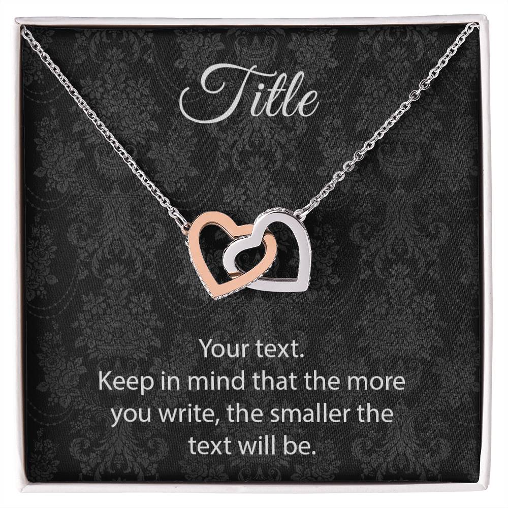 Custom Interlocking Hearts Interlocking Hearts Necklace