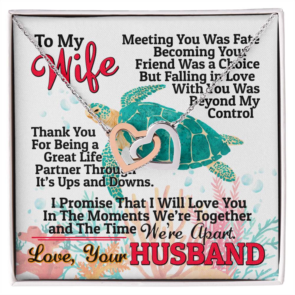 Gift For Wife - Interlocking Heart Necklace Interlocking Hearts Necklace