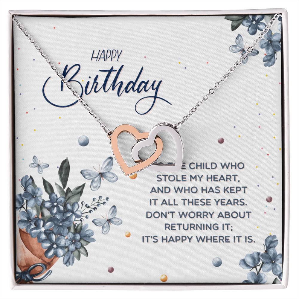 Happy Birthdaydaughter Interlocking Hearts Necklace
