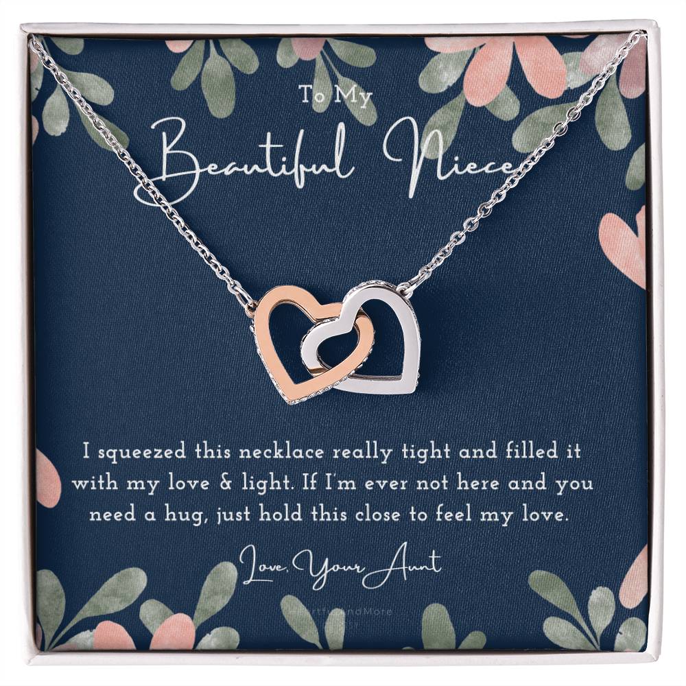 Niece Gift Gift To Niece From Aunt To My Niece Gift For Niece Moving Away Niece Christmas Gift Niece Birthday Gift Interlocking Hearts Necklace