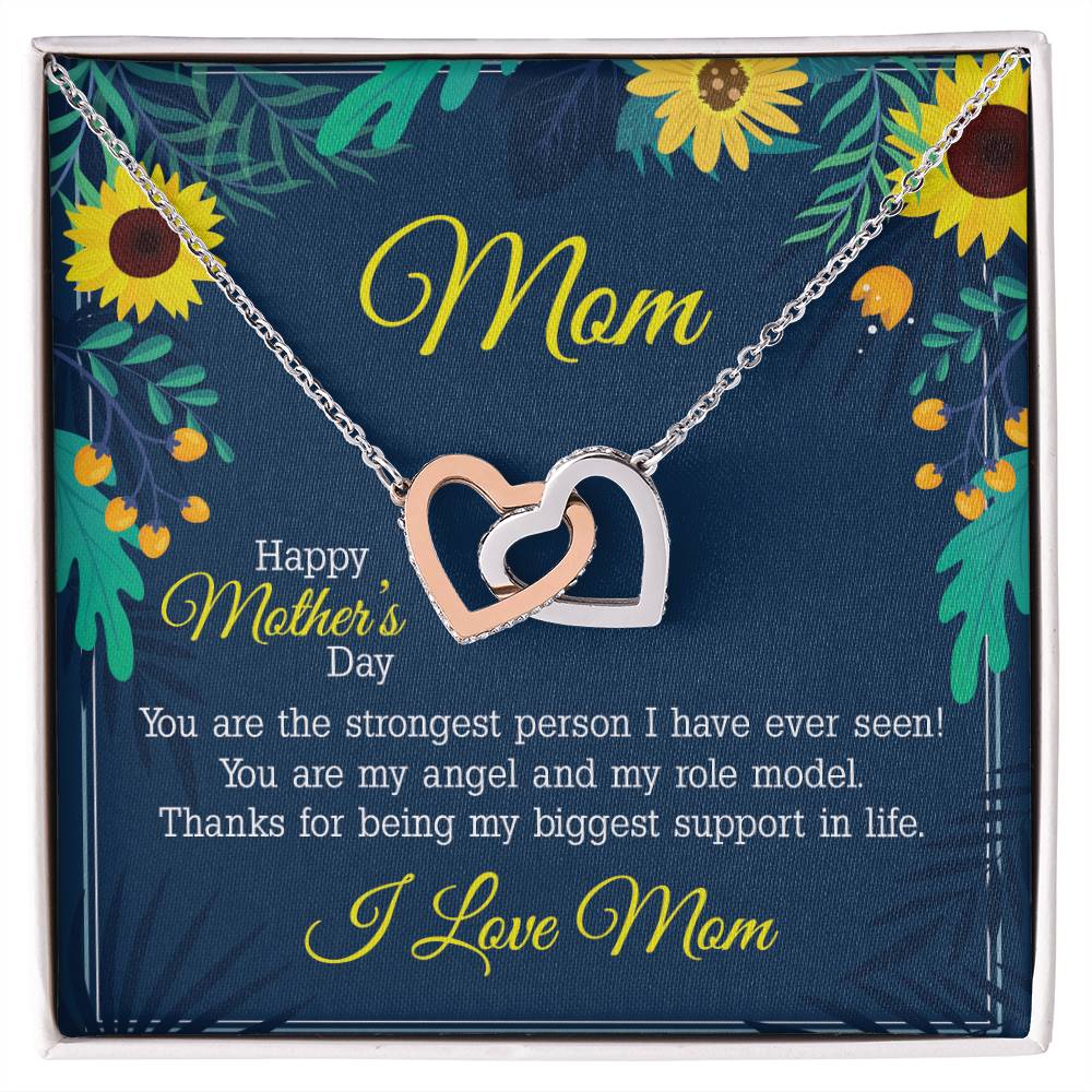 Happy Mother'S Day Interlocking Hearts Necklace