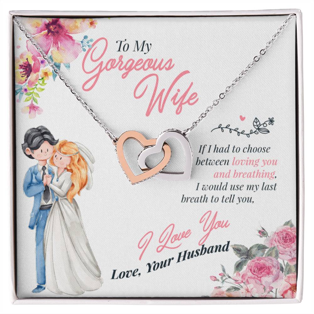 Gift For Wife - Interlocking Hearts Necklace